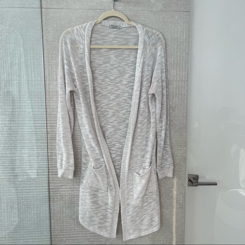 Heather White Cardigan